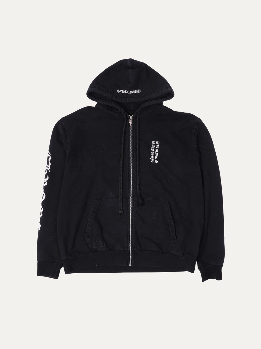 Chrome Hearts Vertical Zip Up Hoodie